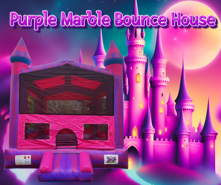 Purple Marble Castle Bounce House