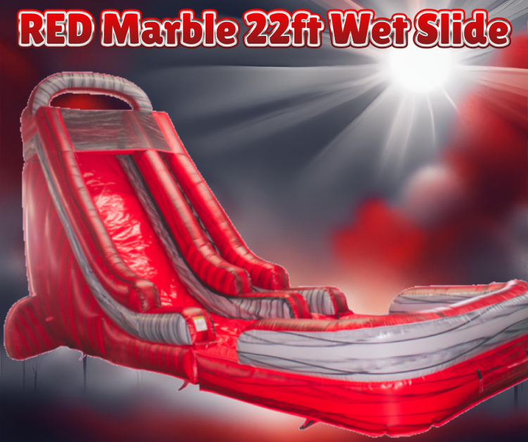 Red Marble 22ft Wet Slide