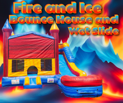 Fire and Ice Castle Bounce House & Wet Slide