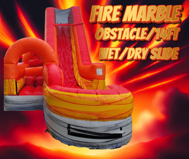 Fire Marble Obstacle/14ft Wet/Dry Slide