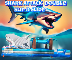 Shark Attack Double Slip N Slide