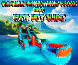 Fiji Falls mini obstacle course and 17ft Wet Slide