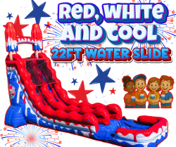 Red, White and Cool 22ft Water Slide Red, White and Cool 22ft Water Slide