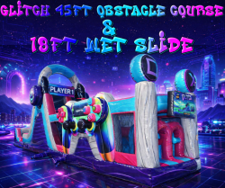 Glitch 45ft Obstacle Course & 18ft Wet Slide Glitch 45ft Obstacle Course & 18ft Wet Slide