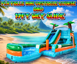 Fiji Falls mini obstacle course & 17ft Wet Slide Fiji Falls mini obstacle course & 17ft Wet Slide