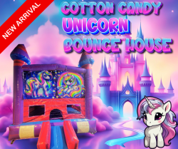 Cotton Candy Unicorn Bounce House